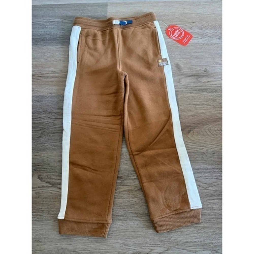 Boys Brown Fleece Jogger sweatpants Size 5 NWT